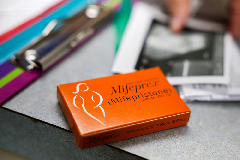 Mifepristone, the first medication in a chemical abortion, is prepared for a patient at Alamo Women's Clinic in Carbondale, Ill., April 20, 2023. (OSV News photo/Evelyn Hockstein)