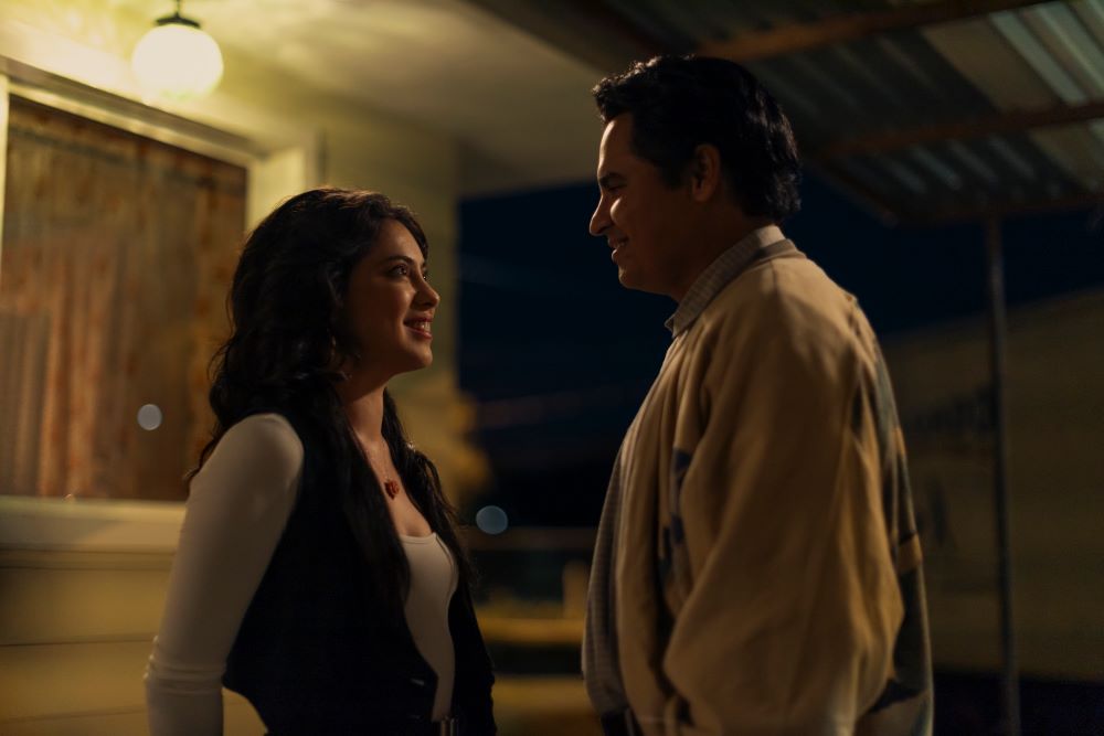Rosa Salazar and Michael Peña star as a married couple in "A Million Miles Away," based on José Hernández's 2012 memoir. (Amazon Studios)