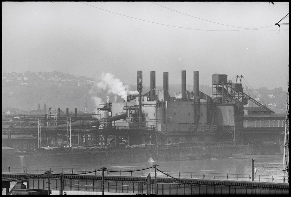 A steel factory in Pittsburgh, Pennsylvania, is pictured in this 1959 photo. 