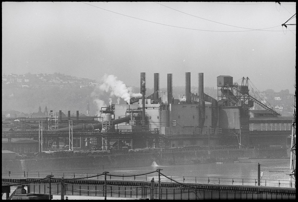 A steel factory in Pittsburgh, Pennsylvania, is pictured in this 1959 photo.