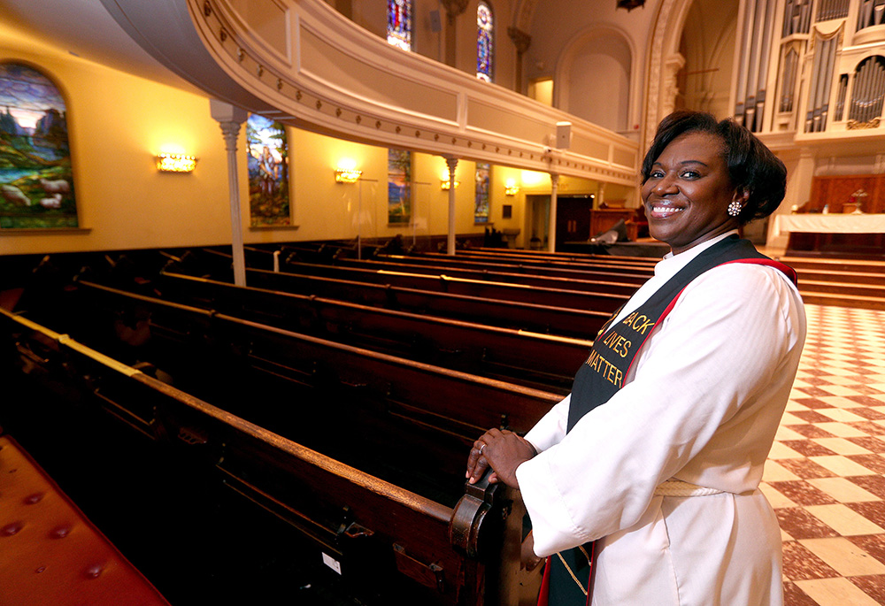 Myra Brown is the pastor of Spiritus Christi Church, which self-describes as "a progressive Catholic Church" with a strong emphasis on social justice. (©Jamie Germano – USA TODAY NETWORK)