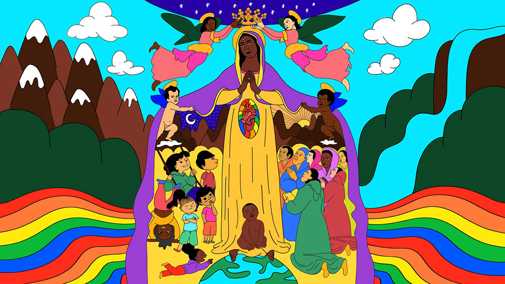 "Madonna's Earth" original vector illustration by Haitian American artist Raphaella Brice (Courtesy of Raphaella Brice)