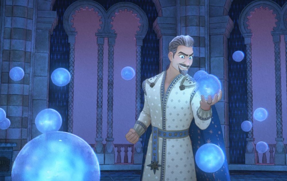 An illustration of a man in a robe holding a bubble and surrounded by floating bubbles.