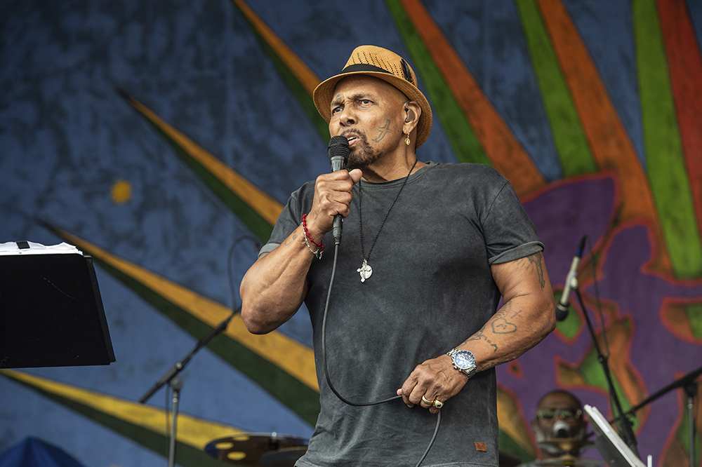 Aaron Neville performs at the New Orleans Jazz and Heritage Festival on May 4, 2019, in New Orleans. (AP/Invision/Amy Harris)
