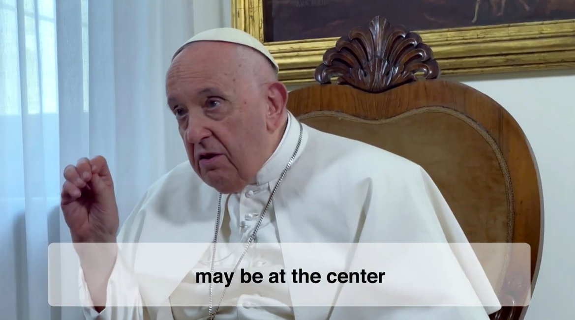 Pope Francis delivers his prayer message for the month of December dedicated to "people with disabilities" in a video released Nov. 28, 2023. (CNS screengrab/Pope's Worldwide Prayer Network)