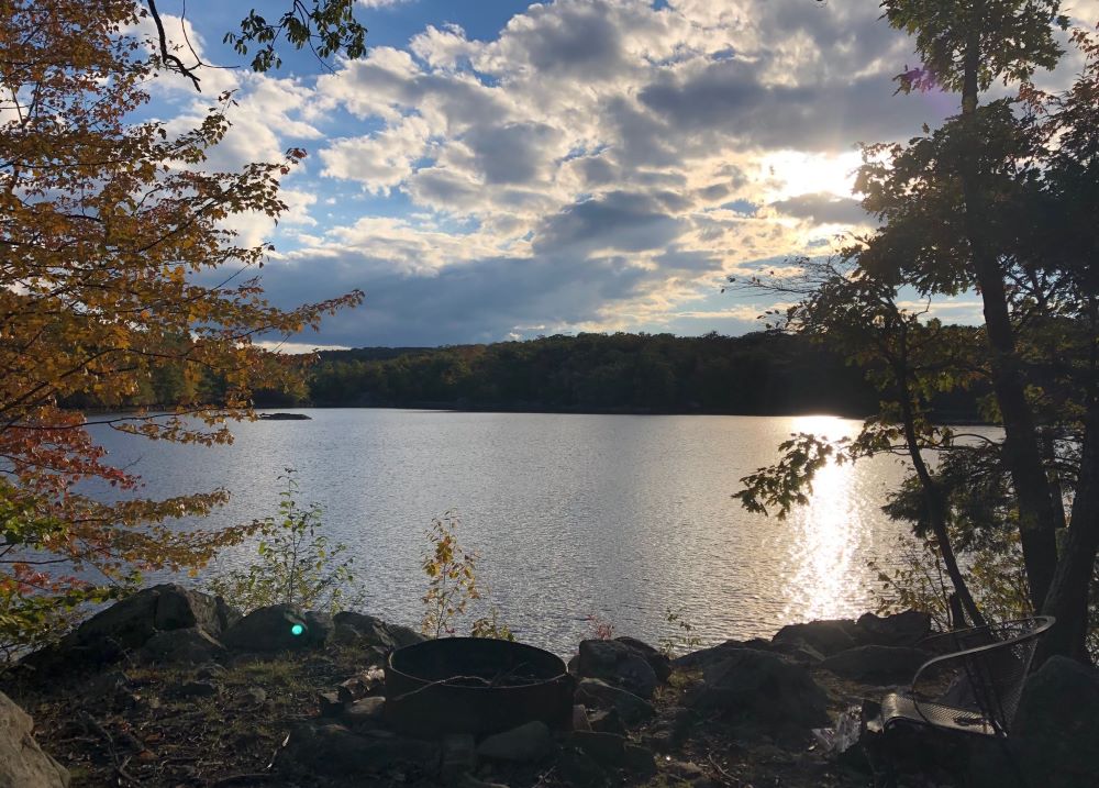 This lake is on the property of Bear Swamp Farm, seen Oct. 20, 2018. Allison Hosford said her grandparents bought "at least 20" adjacent lots of land because "They wanted to protect not only the lake but the entire watershed." (Chris Hilke)