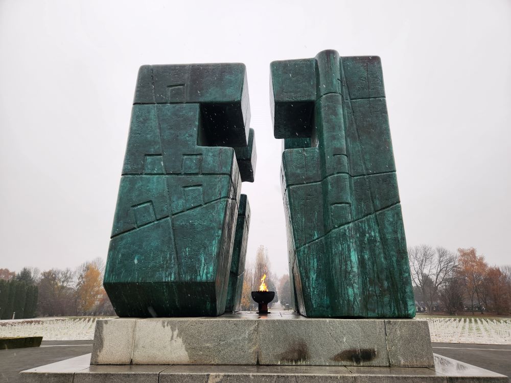 The memorial at the National Memorial Cemetery in Vukovar, Croatia, commemorates the victims of the Croatian War of Independence, called the Homeland War by Croatians. (GSR Photo/Chris Herlinger)