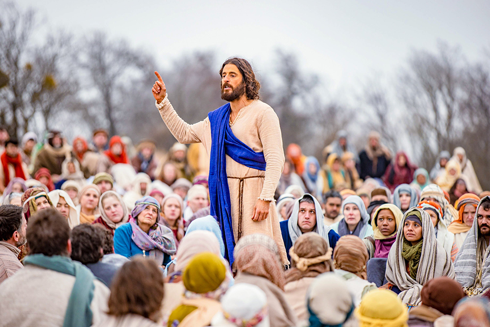 Actor Jonathan Roumie, who plays Jesus Christ in the streaming series "The Chosen," is pictured in a scene depicting the Sermon on the Mount. (OSV News/Vidangel Studios)
