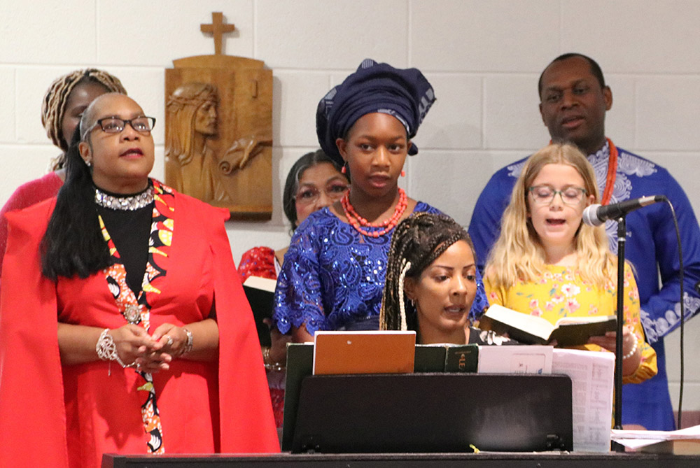 The choir leads the music during Mass at Rosary Chapel in Paducah, Kentucky, Oct. 16, 2022. (OSV News/The Western Kentucky Catholic/Elizabeth Wong Barnstead)