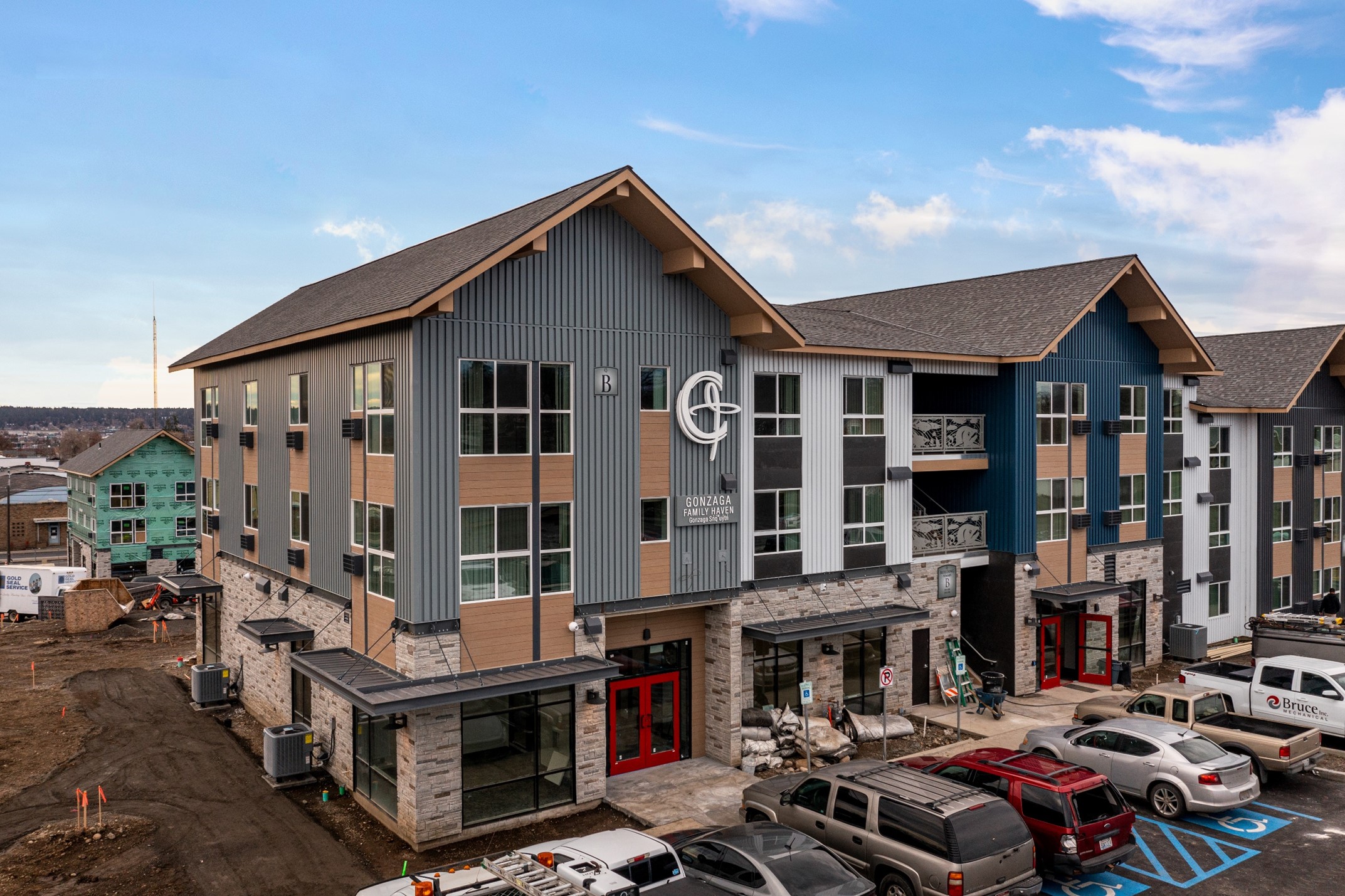 Gonzaga Family Haven, an affordable housing complex built by Catholic Charities of Eastern Washington, opened in 2021 and includes 73 units of permanent supportive housing. (Courtesy of Catholic Charities of Eastern Washington) 