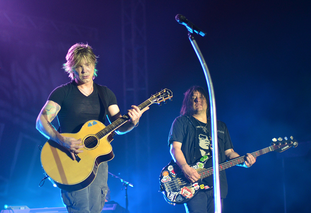 The Goo Goo Dolls are pictured performing September 2013 in Norfolk, Nebraska. Jonathan Tomick's favorite Christmas song is the band's song "Better Days," first released in 2006. (Wikimedia Commons/Fr. Jeff Lorig, CC-BY-2.0)