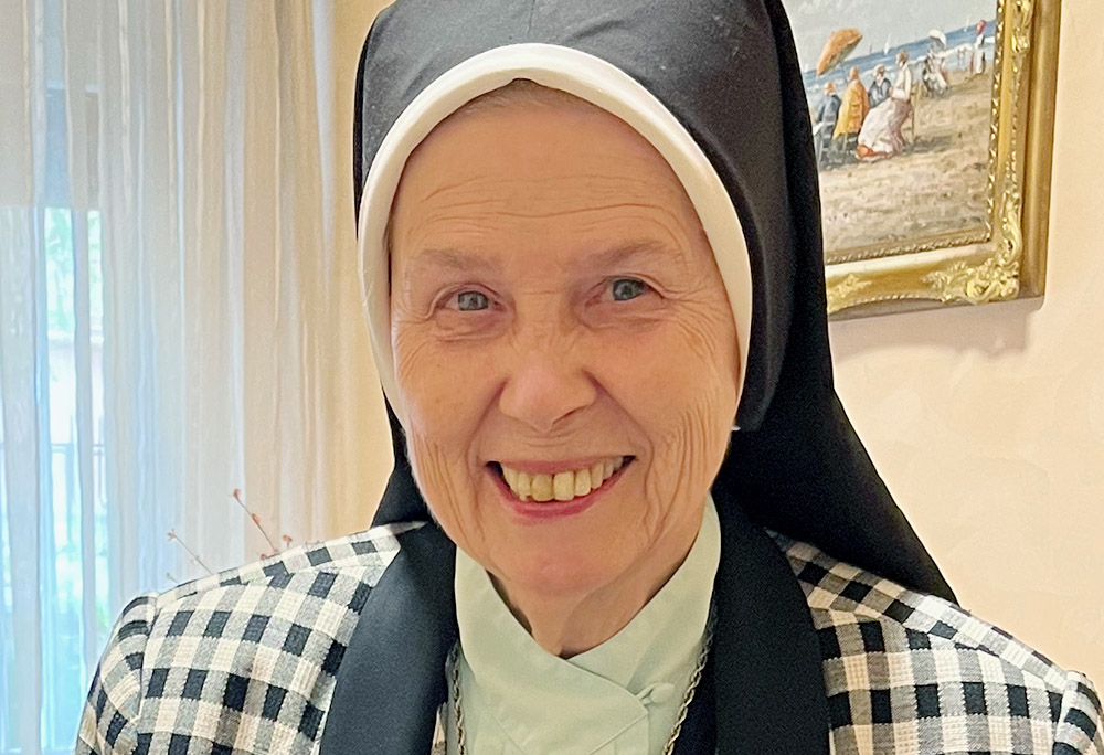 Loretto Sr. Jeannine Gramick in Rome in October 2023 (NCR photo/Joshua J. McElwee)