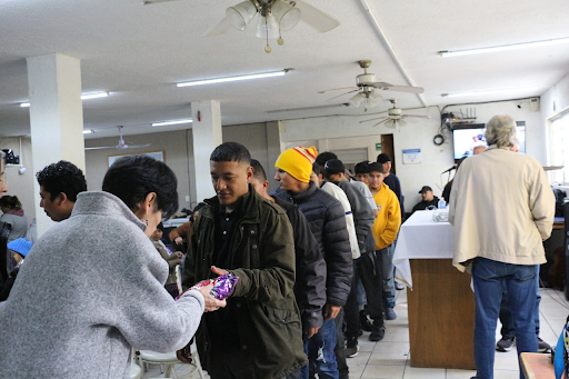 Volunteers at Casanicolás commemorated the visit of the Magi bearing gifts to the Christ child by distributing presents to migrants at the shelter on Jan. 7.