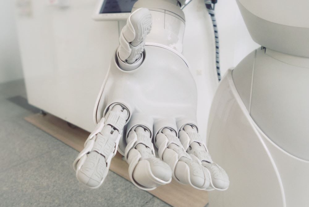 robotic white hand