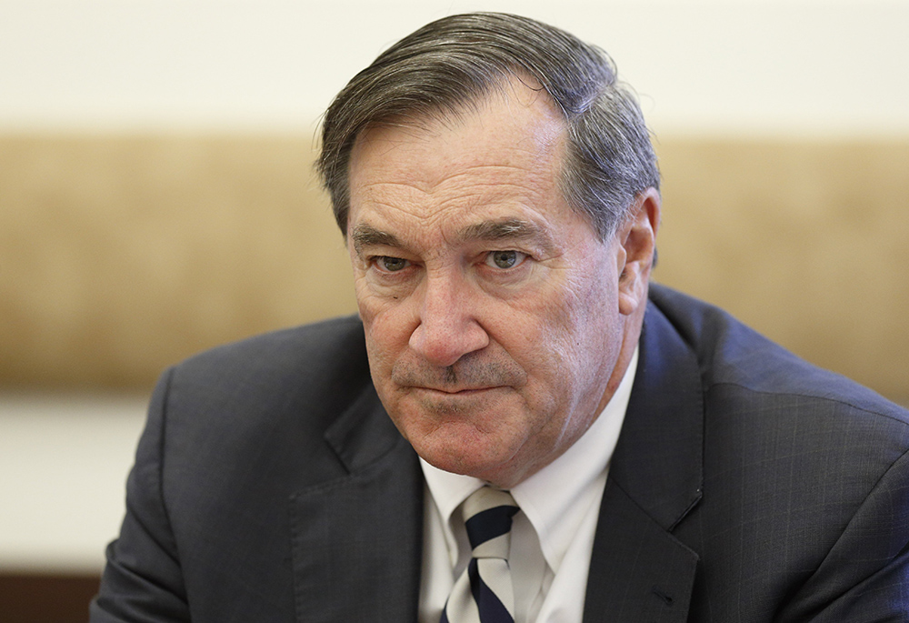 Joe Donnelly, U.S. ambassador to the Holy See, attends a conference on immigration Sept. 27, 2022, in Rome. (CNS/Paul Haring)