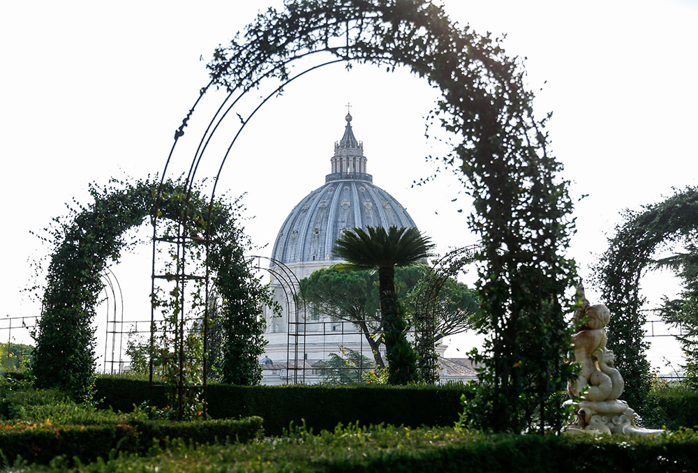 The dome of St. Peter's Basilica can be seen in the background of this photograph taken in the Vatican Gardens Oct. 5, 2023. (CNS/Lola Gomez)