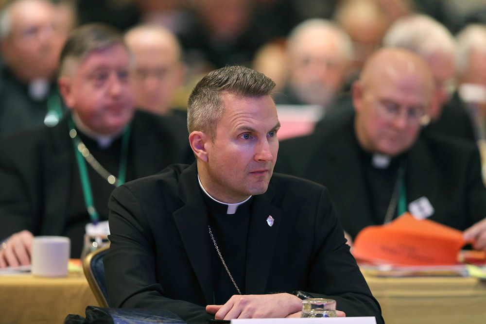 Bishop Ronald Hicks of Joliet, Illinois, is pictured during the 2018 fall general assembly of the U.S. Conference of Catholic Bishops in Baltimore. Sixteen parishes in the Joliet Diocese will be reconfigured into seven parishes, with five churches closing, in order to optimize the diocese's resources for its future and evangelization efforts, Hicks announced Jan. 25. (OSV News/CNS file, Bob Roller)