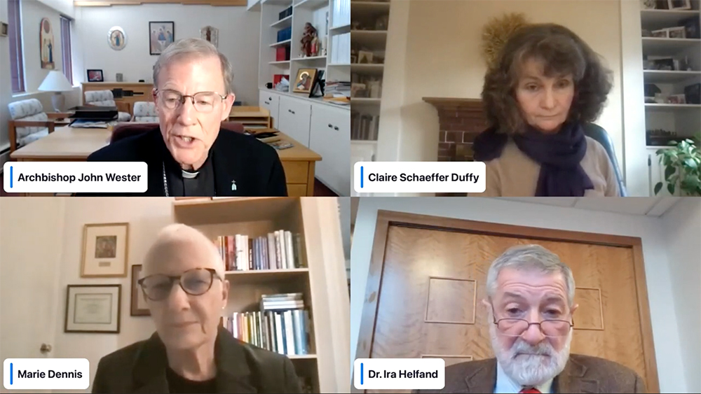 Speakers address a global audience of more than 500 viewers during a Jan. 27 webinar, "Building a World Without Nuclear Weapons: An Urgent Imperative," hosted by Pax Christi USA and the Pax Christi Massachusetts chapter. (NCR screenshot/YouTube/PaxChristiUSA)