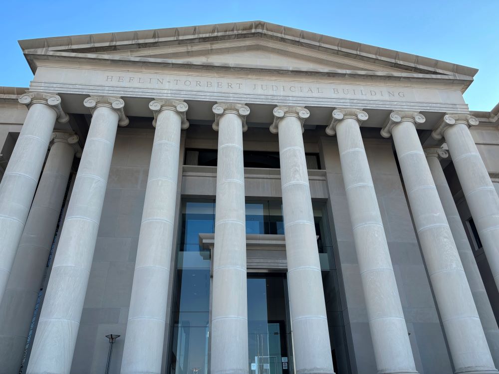 The exterior of the Alabama Supreme Court building in Montgomery, Ala., is shown on Feb. 20. The Alabama Supreme Court ruled on Feb. 16 that frozen embryos can be considered children under state law, a ruling critics said could have sweeping implications for fertility treatments. 