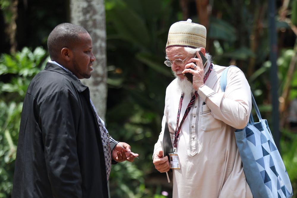 Othman Abd-ar-Rahman Llewellyn, right, is lead author of "Al-Mizan: A Covenant for the Earth." The document was released Feb. 27 during the sixth session of the UN Environment Assembly in Nairobi, Kenya. 