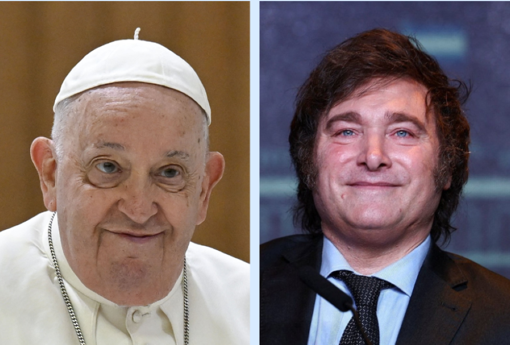 Pope Francis and Javier Milei 