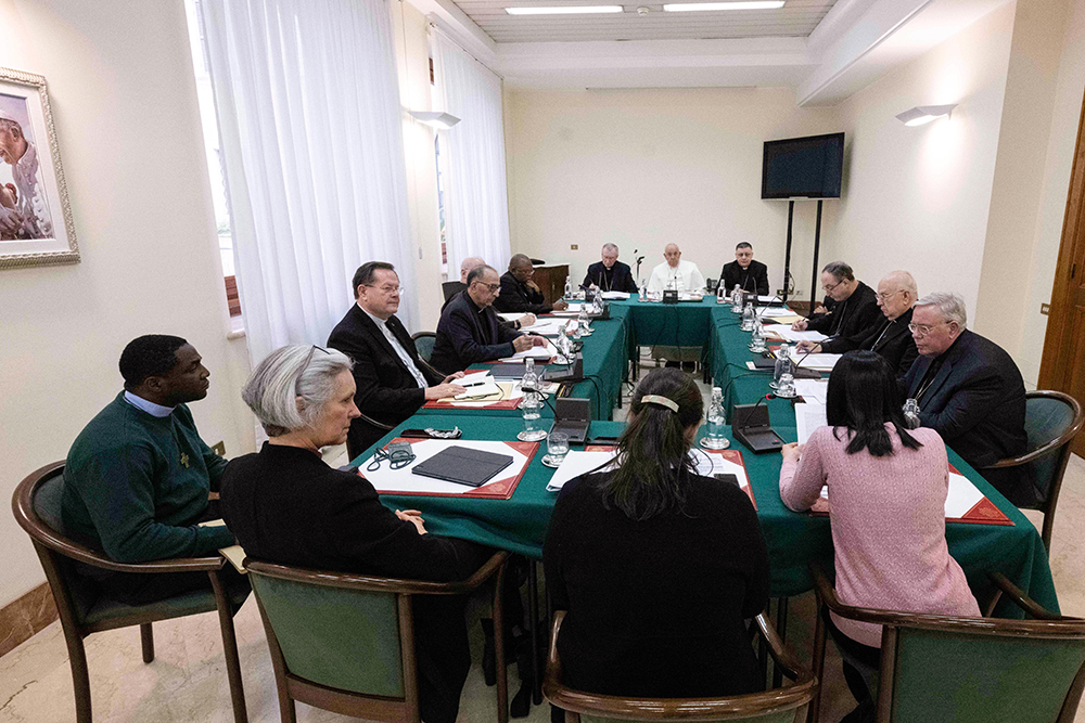 Pope Francis and his international Council of Cardinals continue their discussion of women's role in the church at the Vatican Feb. 5, 2024.