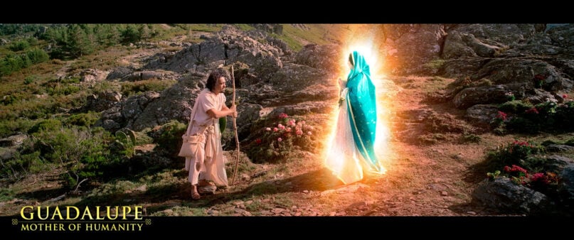 a dramatized scene from “Guadalupe: Mother of Humanity.” a dramatized scene from “Guadalupe: Mother of Humanity.”