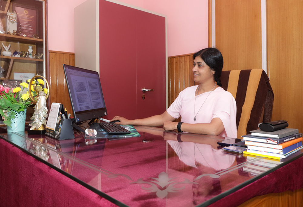 Sr. Elizabeth Rani, a member of the Franciscan Missionaries of Mary and principal of Nazareth Convent High School and Junior College in Ooty in the southern Indian state of Tamil Nadu. (Courtesy of Elizabeth Rani)