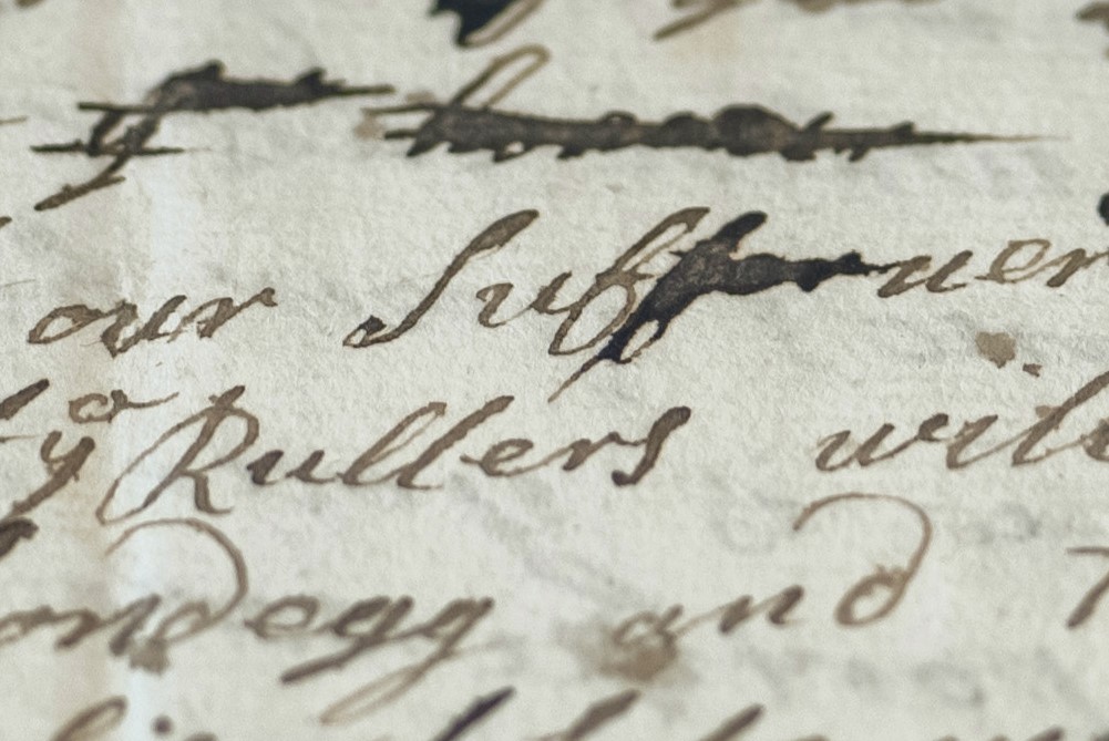 17th Century document Image of recovered 17th century document indication Church of England slave-trade connection