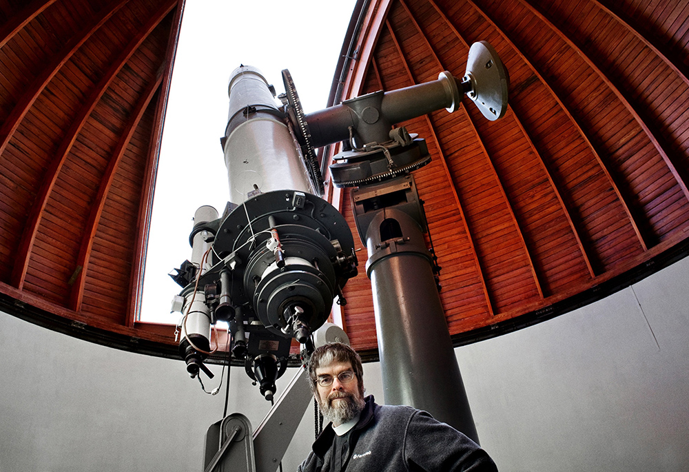U.S. Jesuit Br. Guy Consolmagno, director of the Vatican Observatory is pictured at the observatory in Rome in this Dec. 12, 2007, file photo. (CNS photo/Annette Schreyer) 