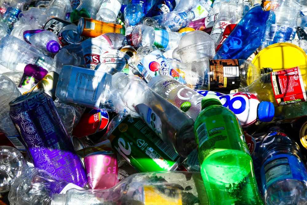 pile of empty plastic bottles