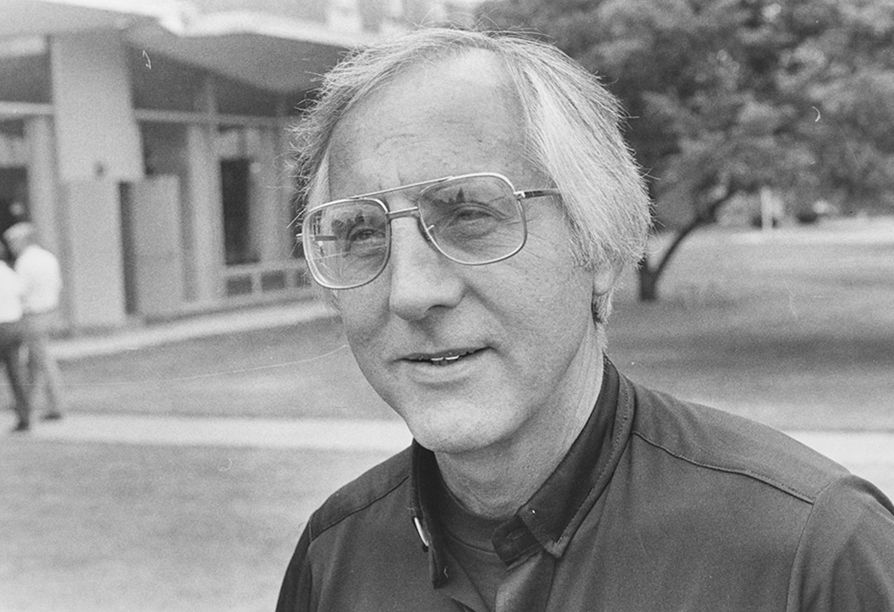 Detroit Auxiliary Bishop Thomas Gumbleton in 1985 (NCR photo/Vincent Golphin)