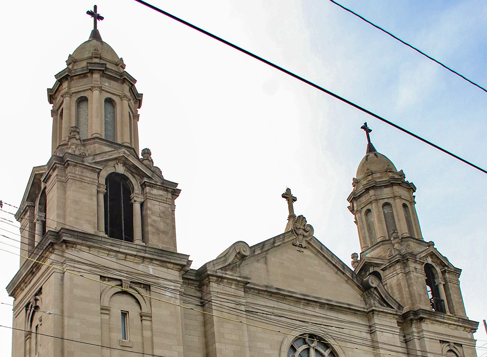 The steeples of St. Elizabeth of Hungary Church in Cleveland (Dennis Sadowski)