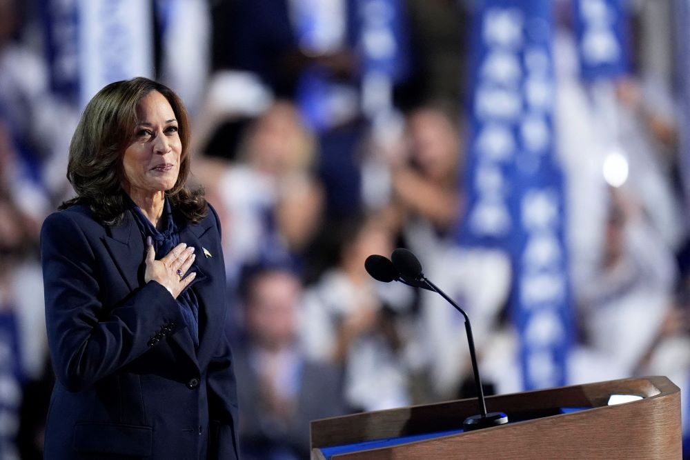 Kamala Harris at DNC. Kamala Harris at DNC.