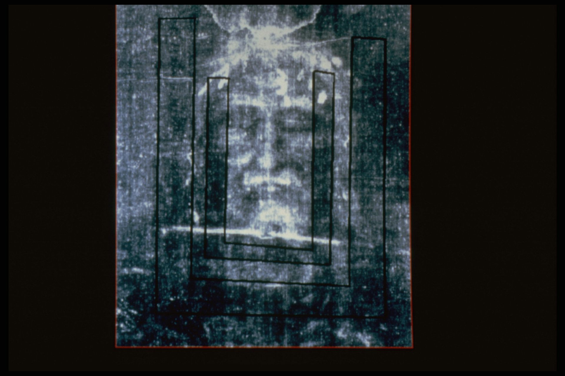 The Shroud of Turin. X-Ray image of shroud.