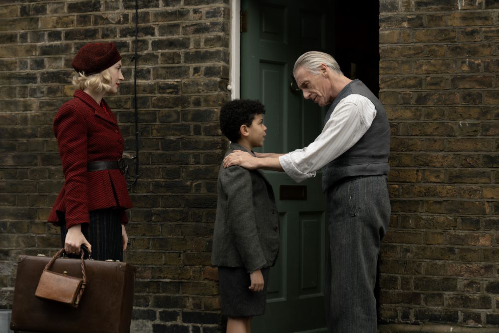 Saoirse Ronan, Elliott Heffernan and Paul Weller star in "Blitz." Saoirse Ronan, Elliott Heffernan and Paul Weller star in "Blitz."