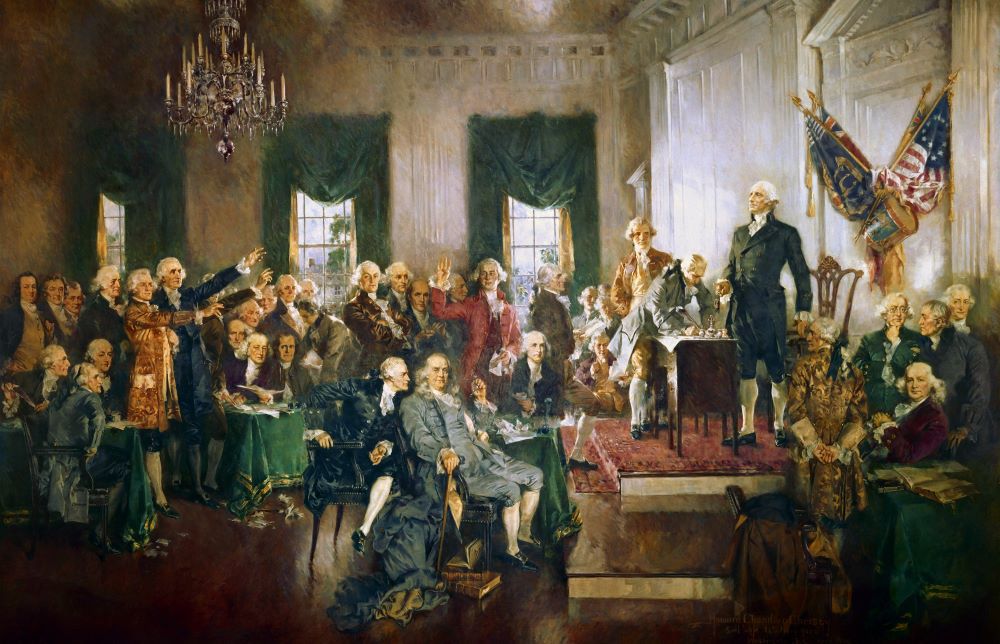 The painting "Signing of the Constitution of the United States" The painting "Signing of the Constitution of the United States"