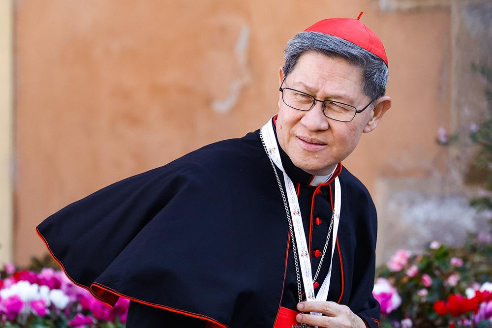 Cardinal Luis Antonio Tagle arrives for the assembly of the Synod of Bishops at the Vatican Oct. 4, 2023. (CNS/Lola Gomez)