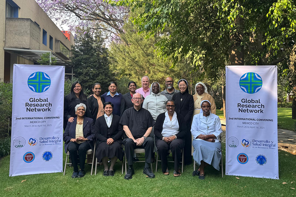 Members of the Global Research Network pose for a group photo March 31, 2025 in Mexico City, where they gathered to talk about women religious and data collection. (GSR photo/Rhina Guidos)