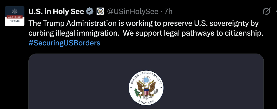 US X page Holy See US embassy to Holy See X page