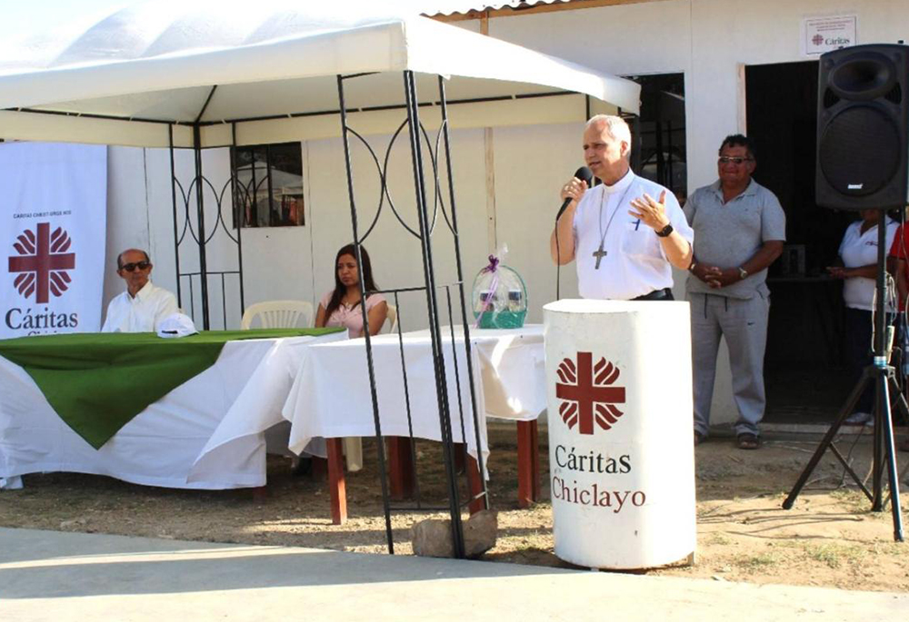 In the aftermath of the 2023 severe floods in northwestern Peru, Pope Leo XIV, then the bishop of Chiclayo, assisted with relief efforts led by the national chapter of Caritas, the Catholic Church's humanitarian aid organization. (Courtesy of Caritas Chiclayo)