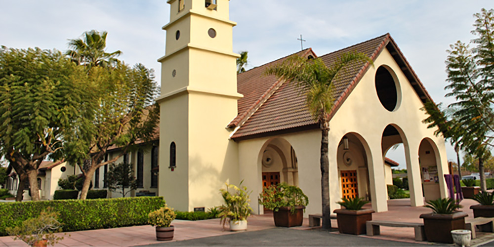 An undated photo shows Our Lady of Lourdes Church in Montclair, Calif., where a longtime parishioner was picked up on church property by federal immigration agents June 20. (San Bernardino Diocese)