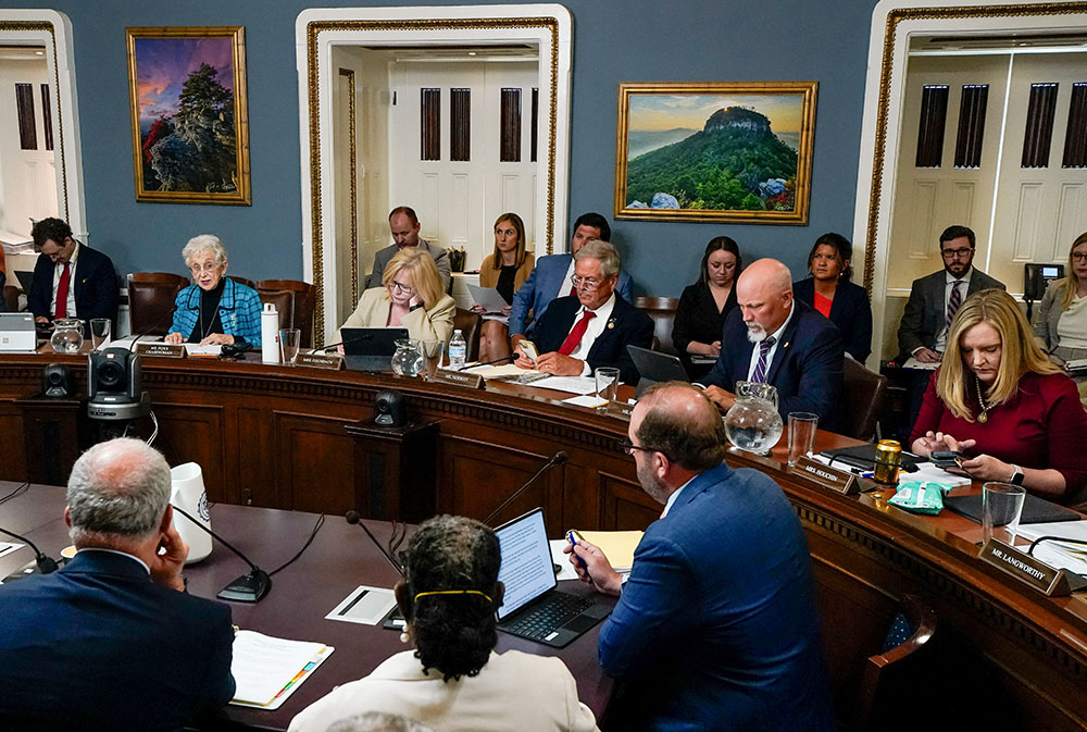 U.S. House Rules Committee meets after the Senate passed President Donald Trump's sweeping spending and tax bill, on Capitol Hill in Washington, July 1, 2025. After House Minority Leader Hakeem Jeffries, D-N.Y., set a new House floor speech record in remarks objecting to GOP-backing of One Big Beautiful Bill Act July 3, 2025, the House voted on the measure. (OSV News/Reuters/Elizabeth Frantz)