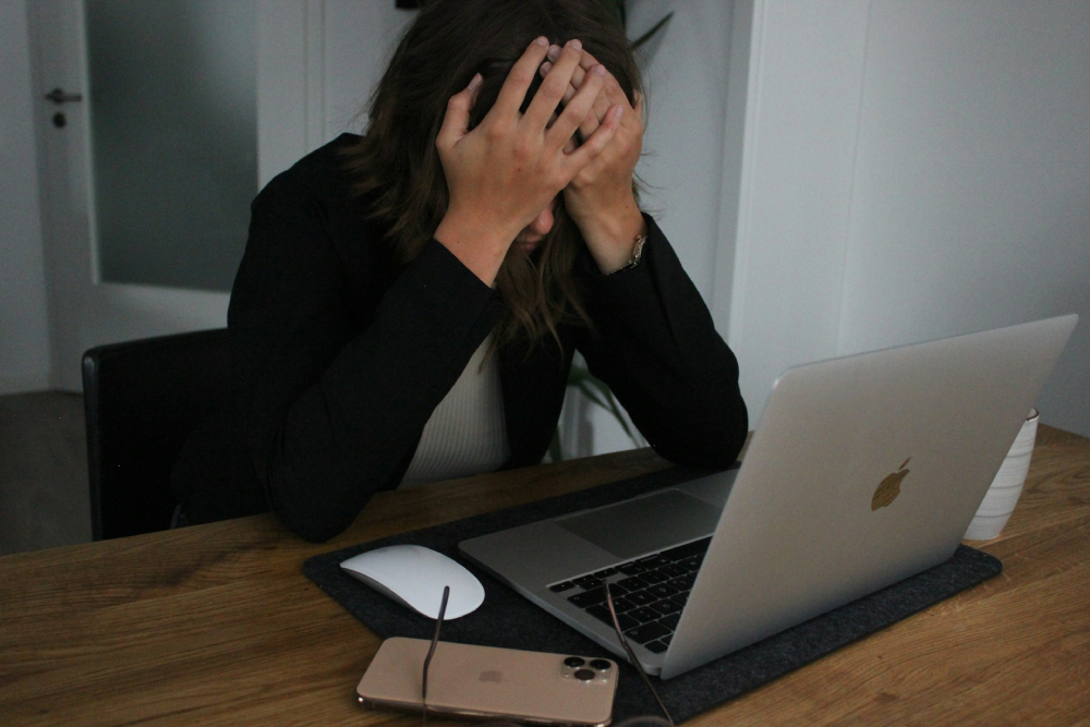 Stressed office worker