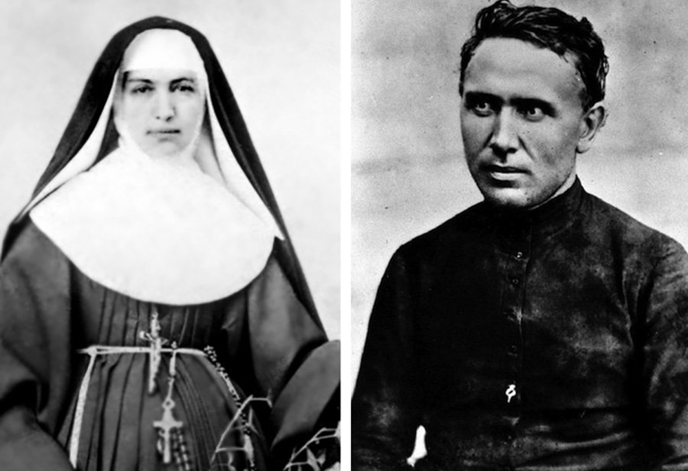 A collage features St. Marianne Cope and St. Damien de Veuster, who served the isolated community of leprosy patients in Molokai, the island just northwest of Maui. (OSV News/Wikimedia Commons, CC 4.0) A collage features St. Marianne Cope and St. Damien de Veuster, who served the isolated community of leprosy patients in Molokai, the island just northwest of Maui. (OSV News/Wikimedia Commons, CC 4.0)