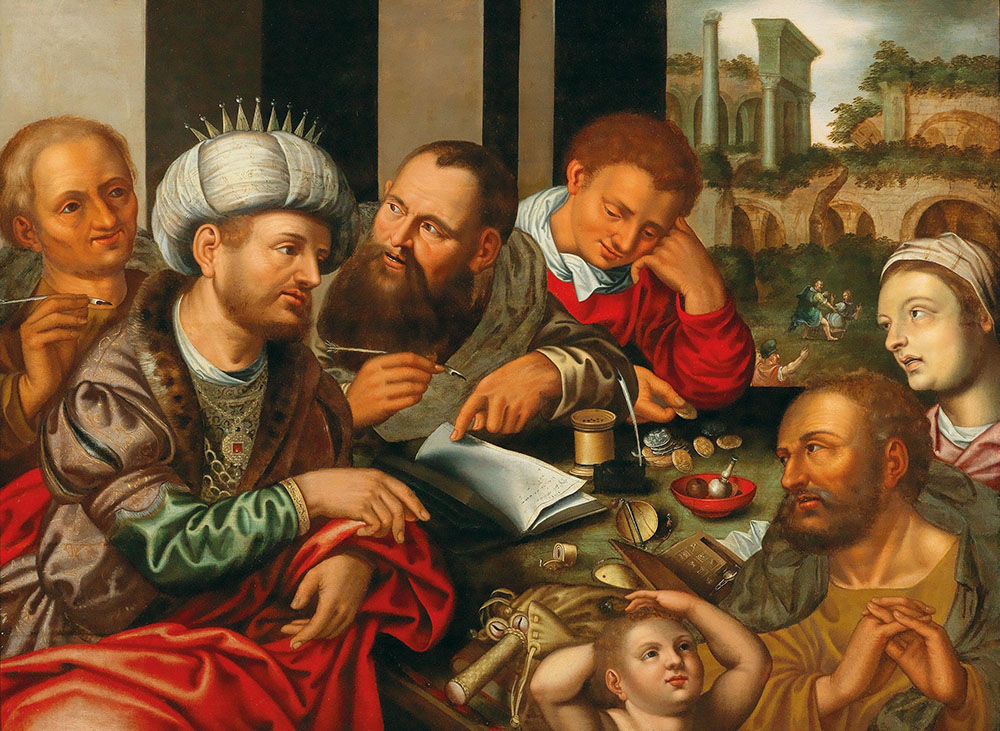 "The Parable of the Merciless Creditor," 16th-century painting by Flemish artist Jan Sanders Van Hemessen (Artvee)