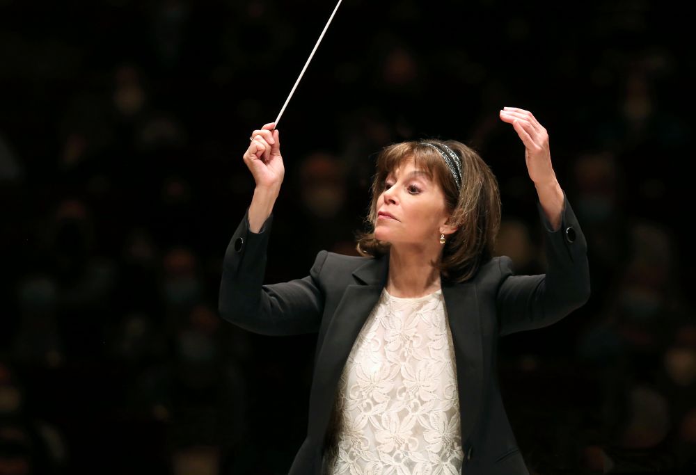 JoAnn Falletta, music director for the Buffalo Philharmonic Orchestra, will conduct "Francis: An Oratorio in Nine Scenes" Oct. 10 and 11. The oratorio brings together music composed by Richard Danielpour and a Fransiscan-inspired libretto by Franciscan Sr. Margaret Carney. (Steve J. Sherman) 