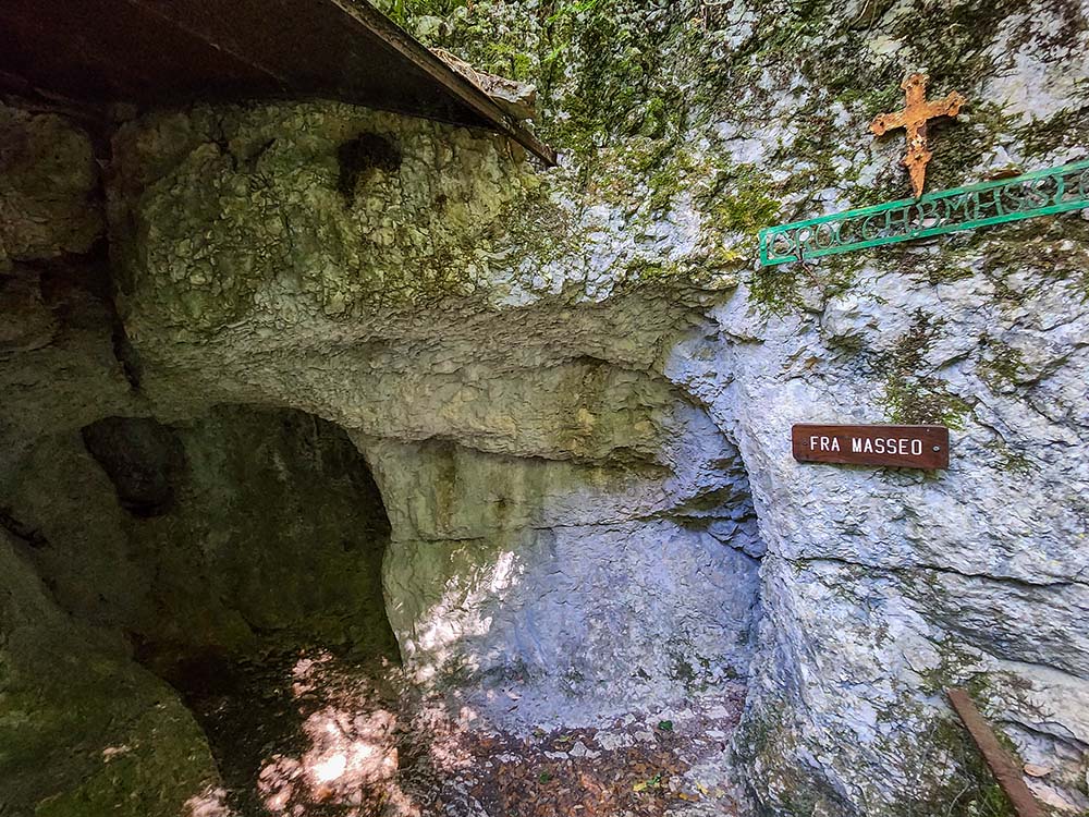 The cave where Brother Masseo slept (NCR photo/Brian Roewe)