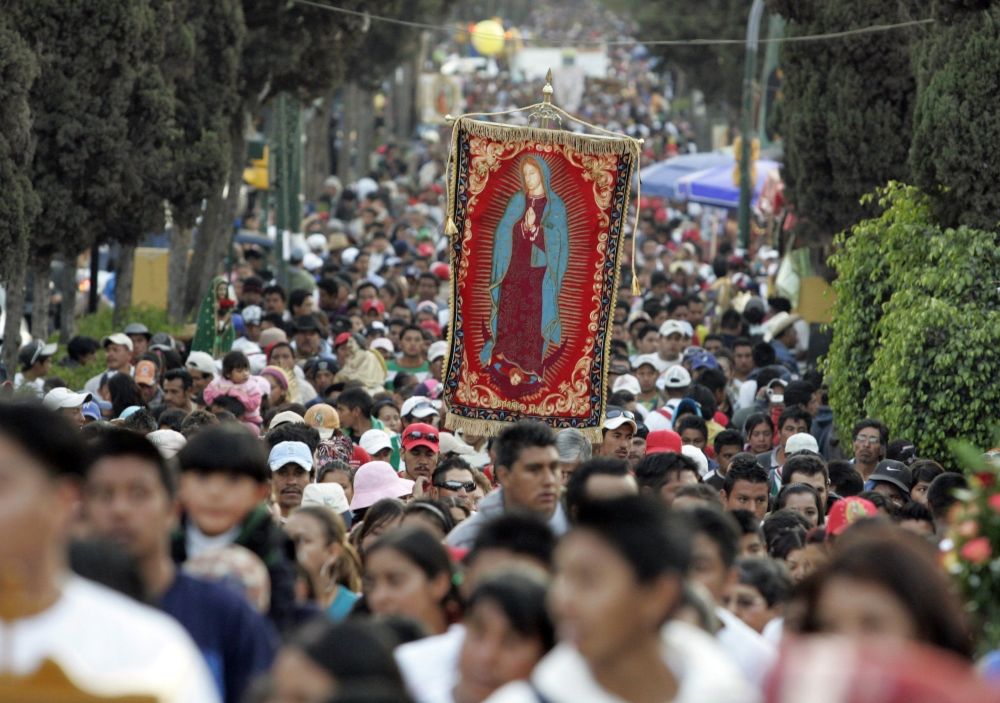 Pilgrims make their way to the Basilica of Our Lady of Guadalupe in Mexico City in this undated photo. (OSV News/Reuters/Felipe Courzo)