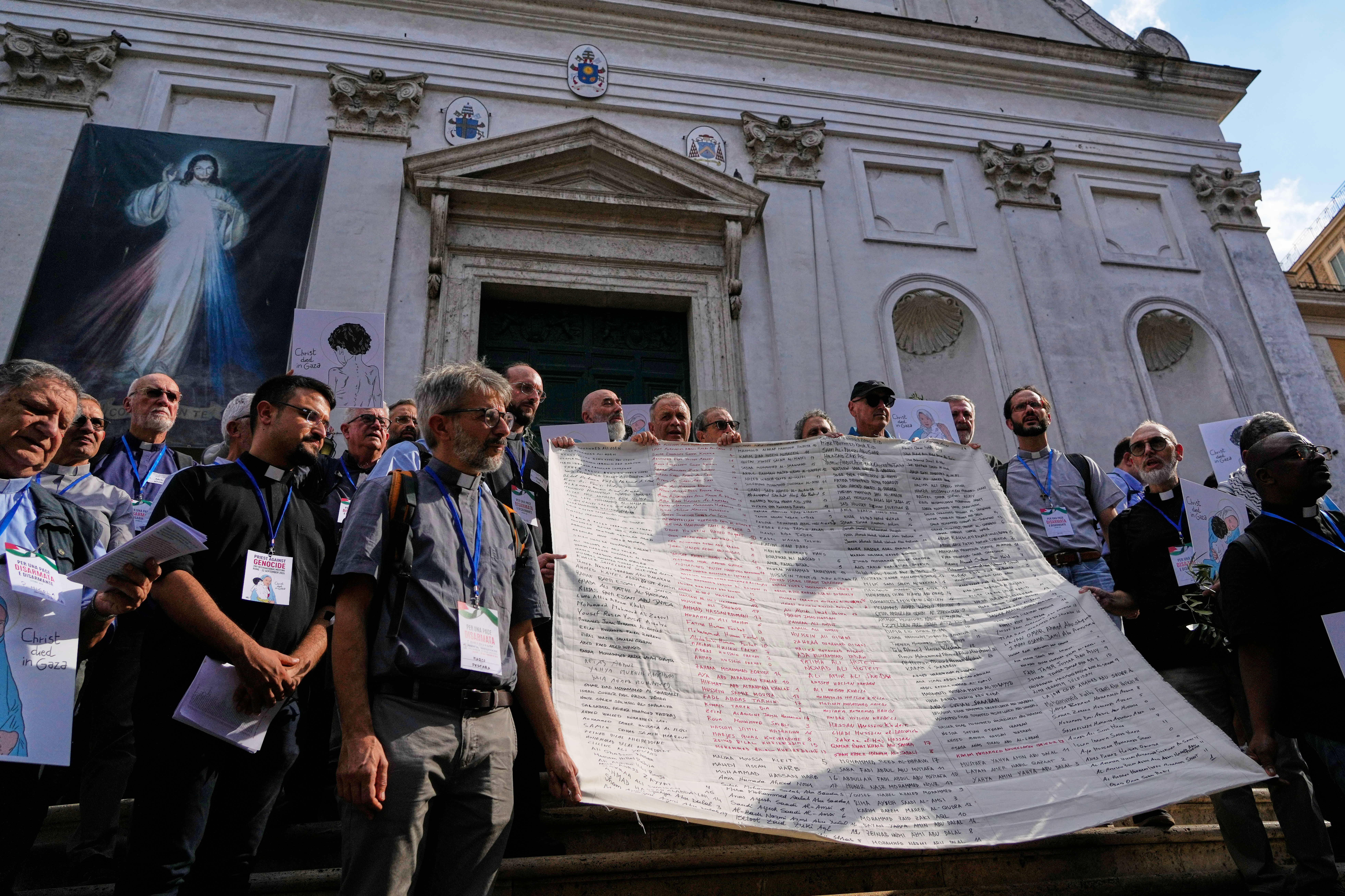Priests and nuns protest Gaza 'genocide'